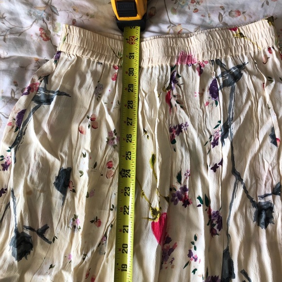 Vintage patchwork Cream and pink floral maxi skirt - Picture 7 of 8